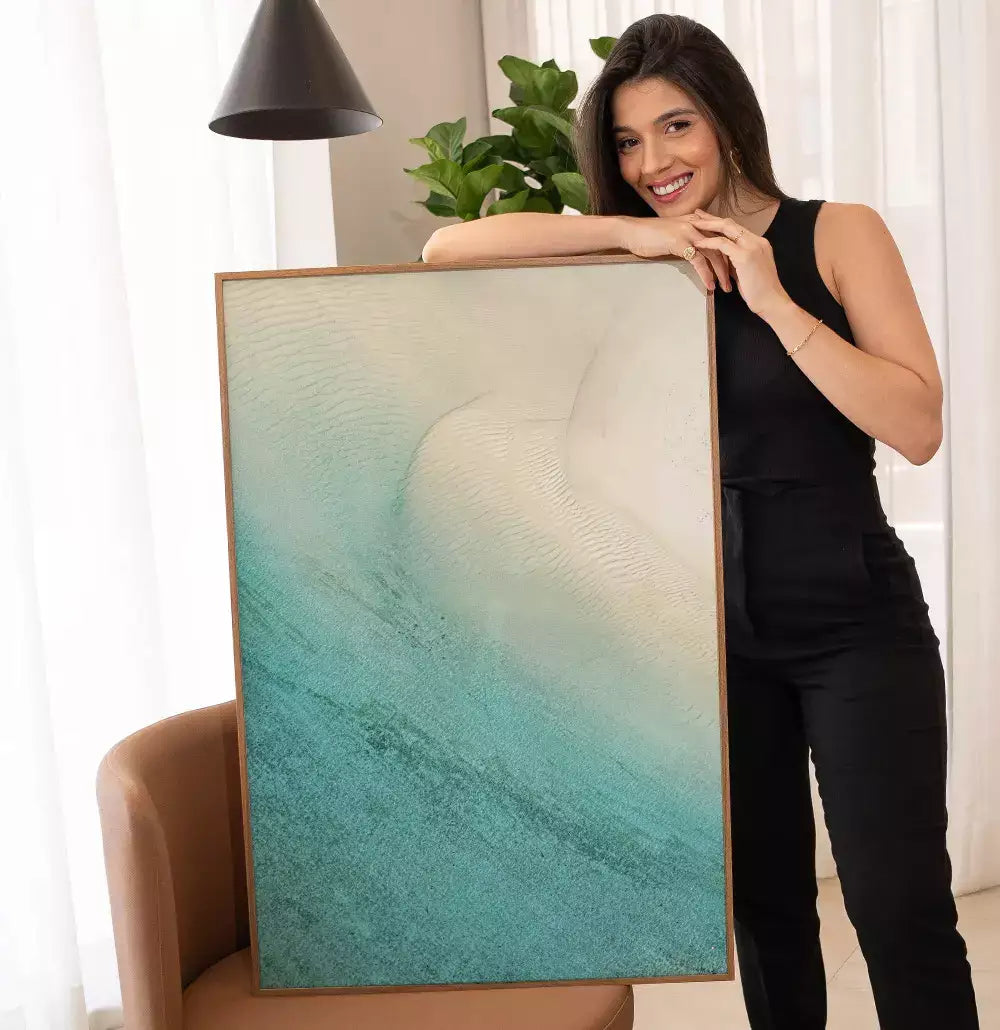 Quadro Decorativo Areia e Mar Fotografia Praia Vista de Cima · foto 2