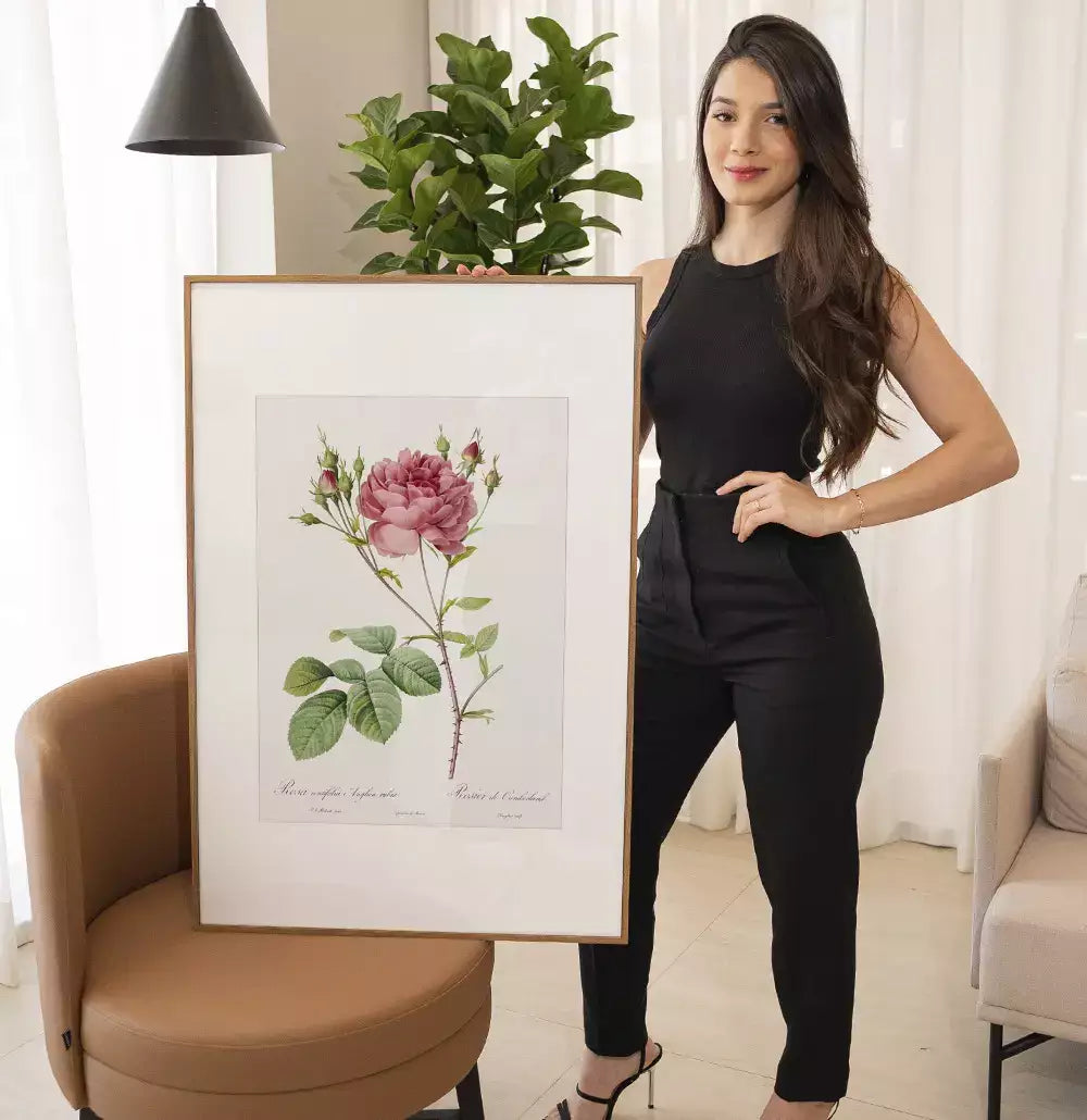 Quadro Decorativo Coleção Botanical Floral Centifolia Rubra · foto 4