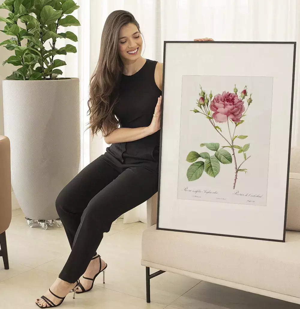 Quadro Decorativo Coleção Botanical Floral Centifolia Rubra · foto 6