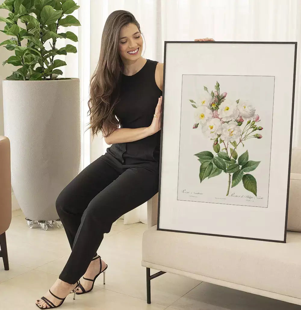 Quadro Decorativo Coleção Botanical Floral Rosa Noisettiana · foto 6