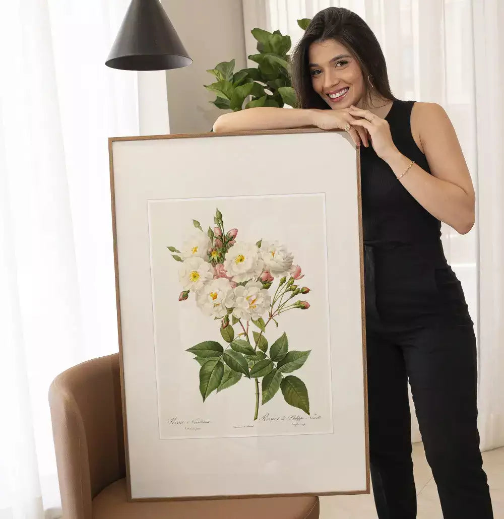 Quadro Decorativo Coleção Botanical Floral Rosas Noisettiana · foto 2