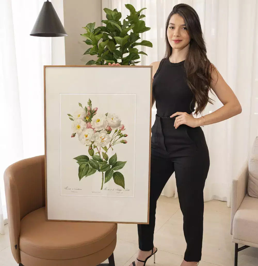 Quadro Decorativo Coleção Botanical Floral Rosas Noisettiana · foto 4