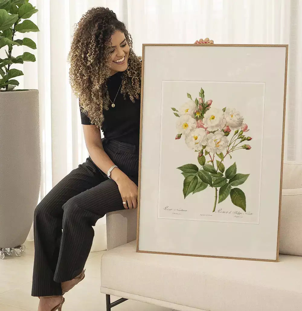 Quadro Decorativo Coleção Botanical Floral Rosas Noisettiana · foto 5