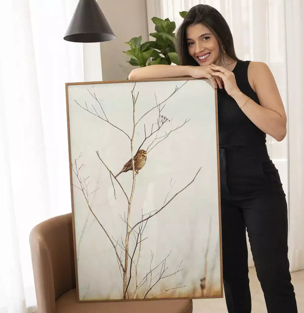 Quadro Decorativo Coleção Old Nature - Pássaro em Galho Seco · foto 2