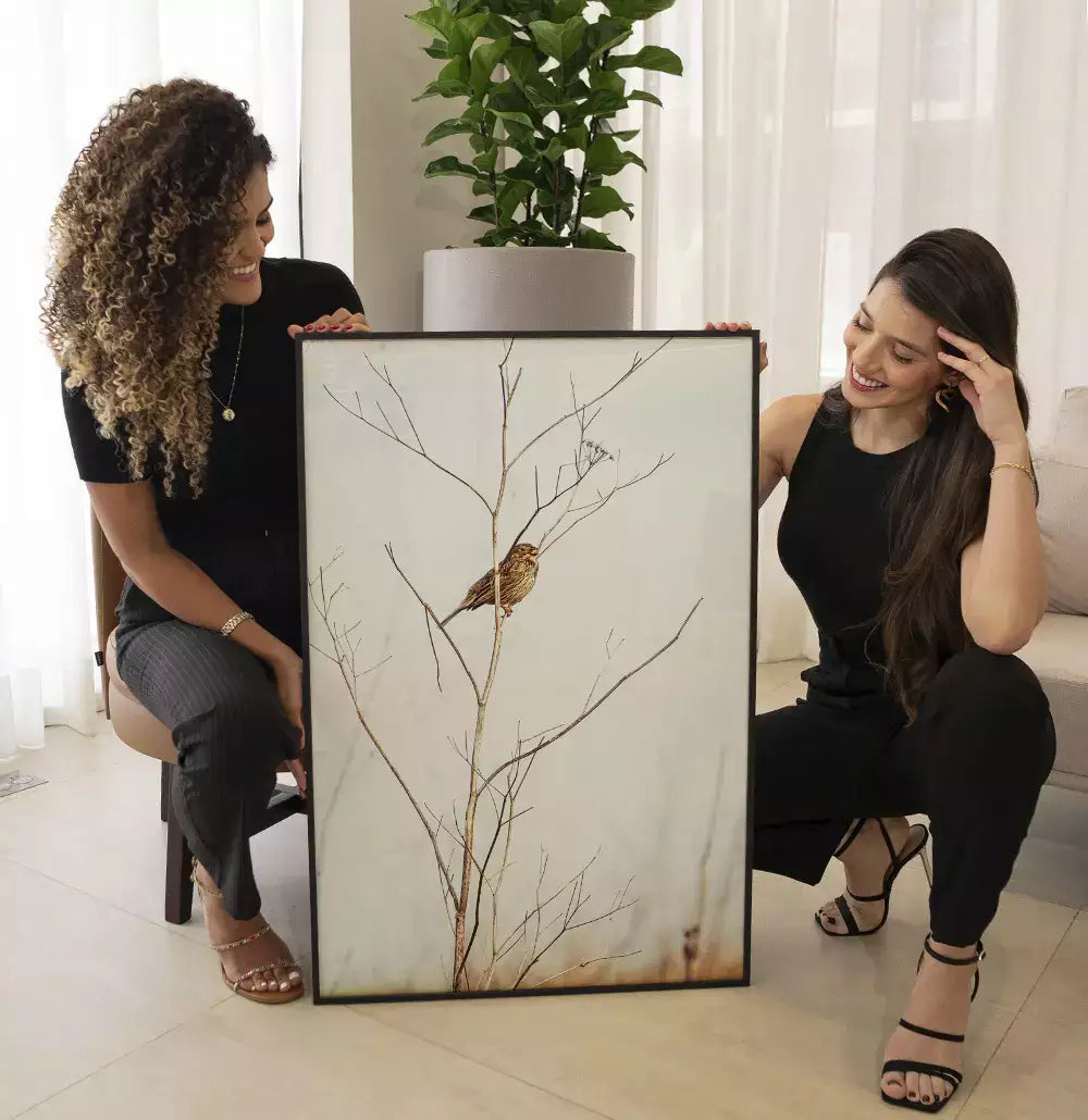 Quadro Decorativo Coleção Old Nature - Pássaro em Galho Seco · foto 3
