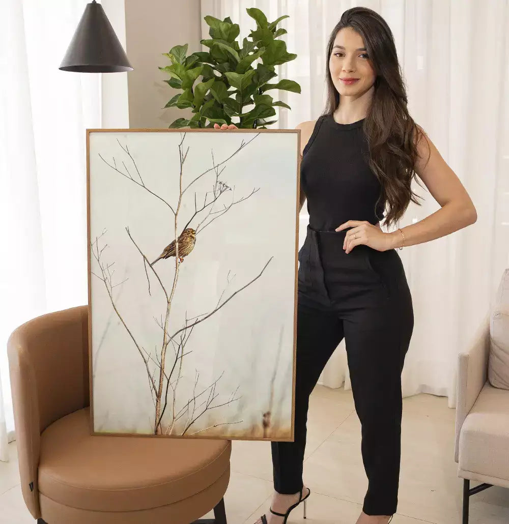 Quadro Decorativo Coleção Old Nature - Pássaro em Galho Seco · foto 4