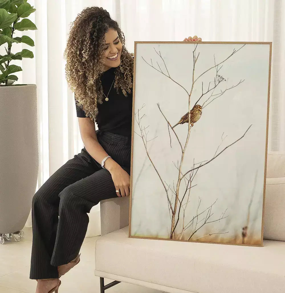 Quadro Decorativo Coleção Old Nature - Pássaro em Galho Seco · foto 5