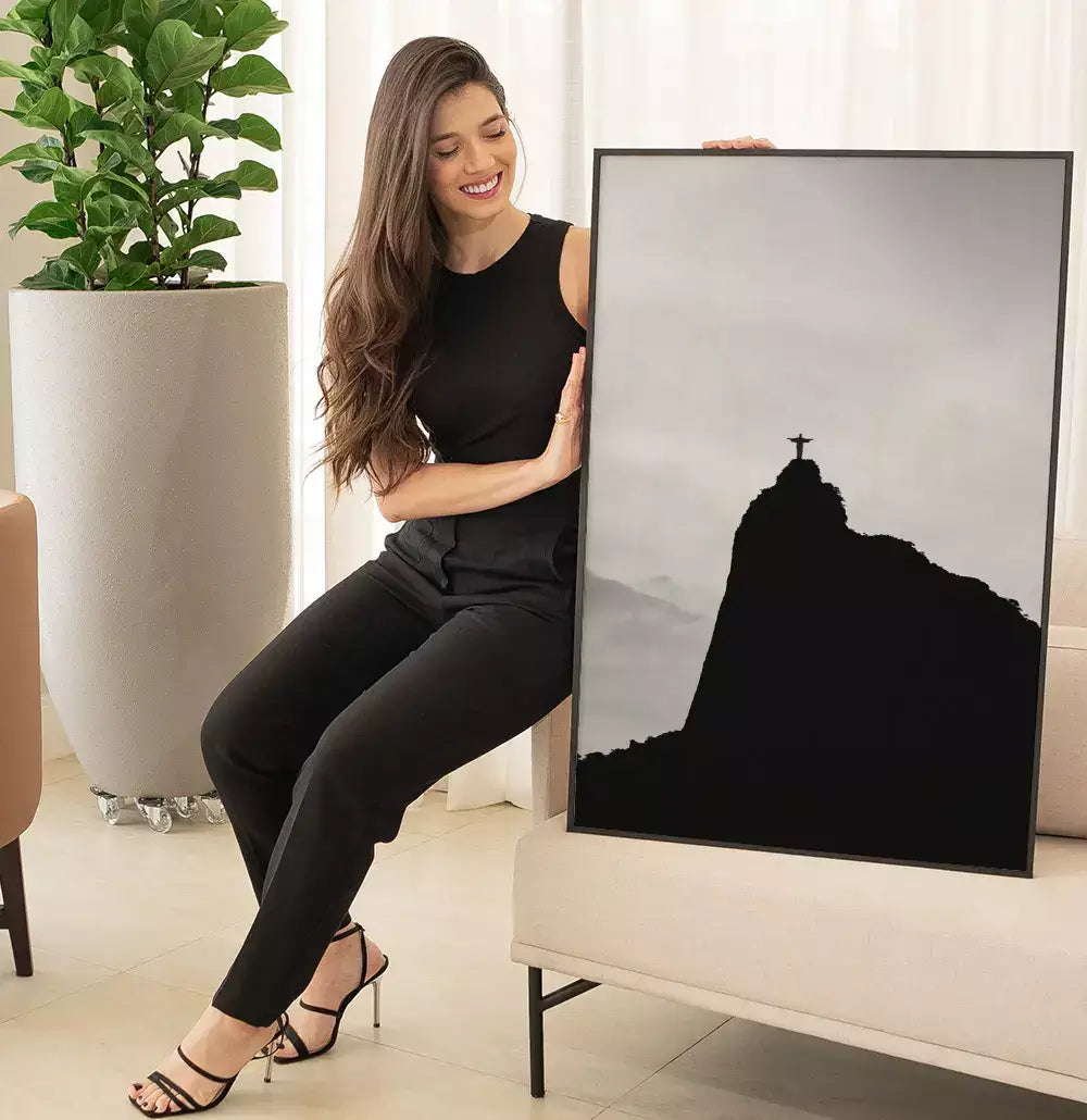 Quadro Decorativo Corcovado Fotografia Preto e Branco · foto 6
