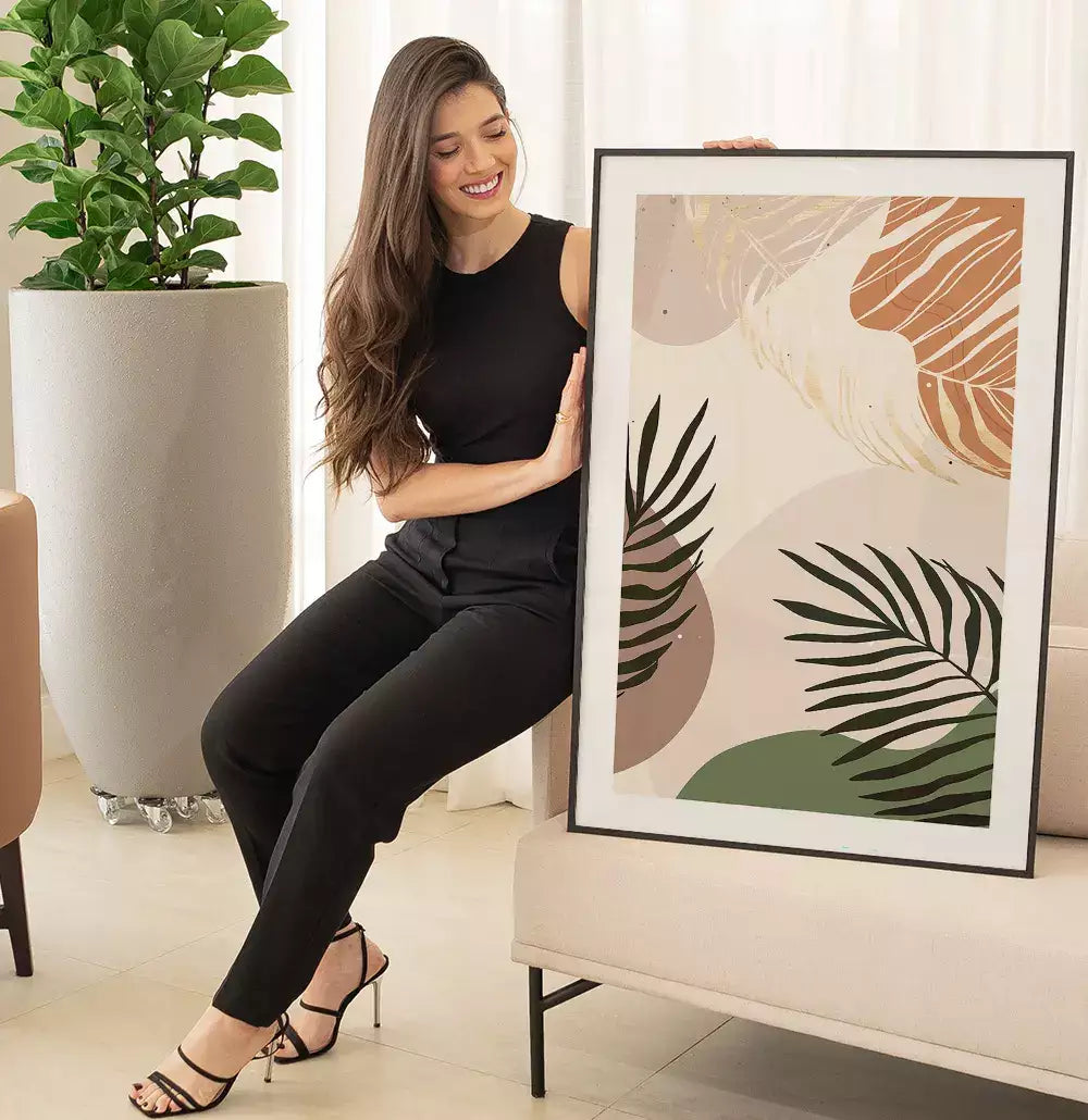 Quadro Decorativo Floral com Formas Orgânicas Escandinavo Tropical · foto 6