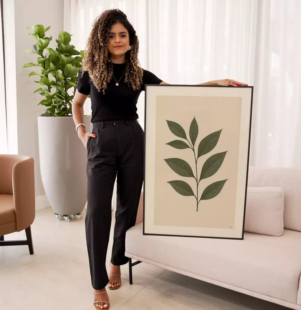 Quadro Decorativo Minimal Green Plants Ramo Grande · foto 6
