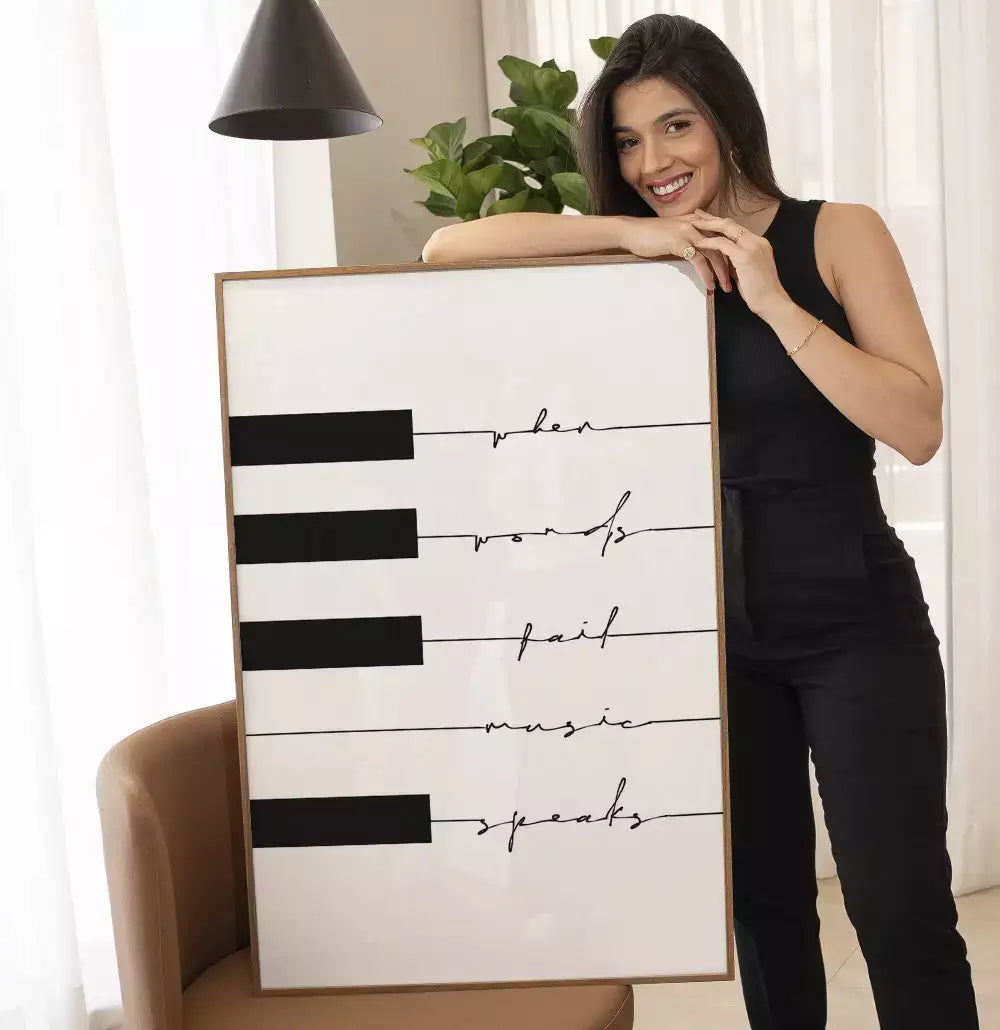 Quadro Decorativo Muretangular when Words Fail Music Speaks · foto 2