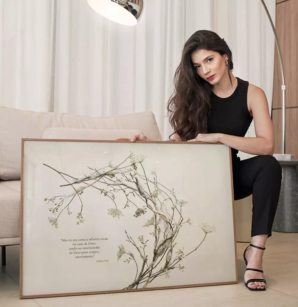 Quadro Decorativo O Ramo com Texto · foto 2