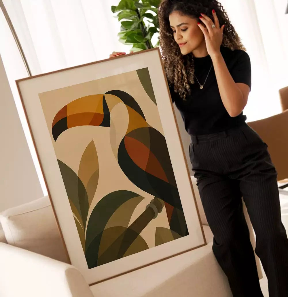 Quadro Decorativo O Tucano com Bico Dourado · foto 2