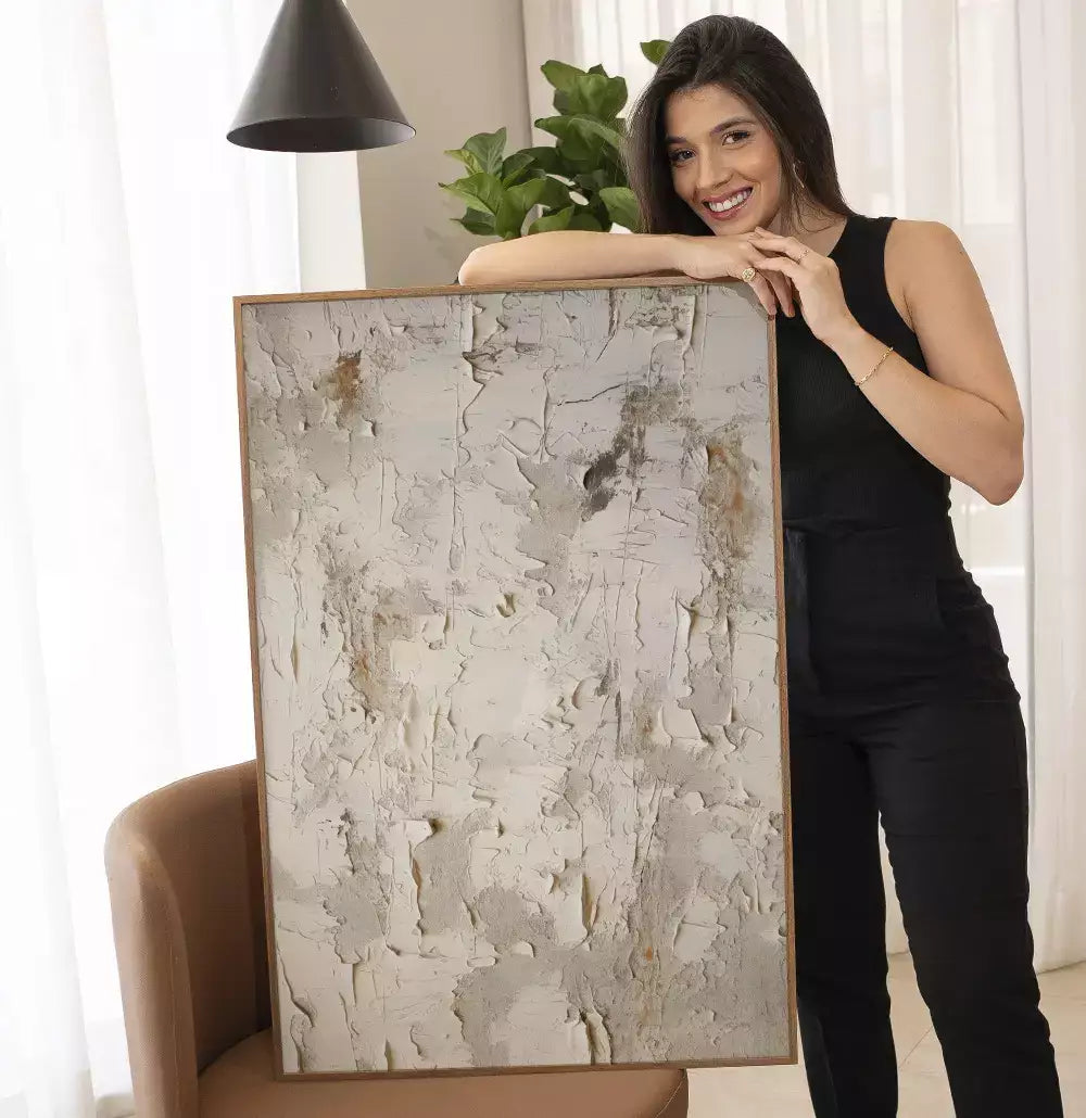 Quadro Decorativo Textura Estilo Gesso · foto 2