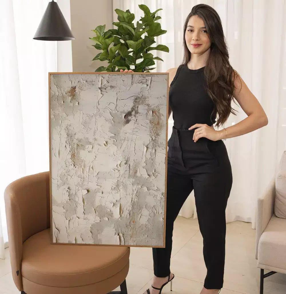 Quadro Decorativo Textura Estilo Gesso · foto 4