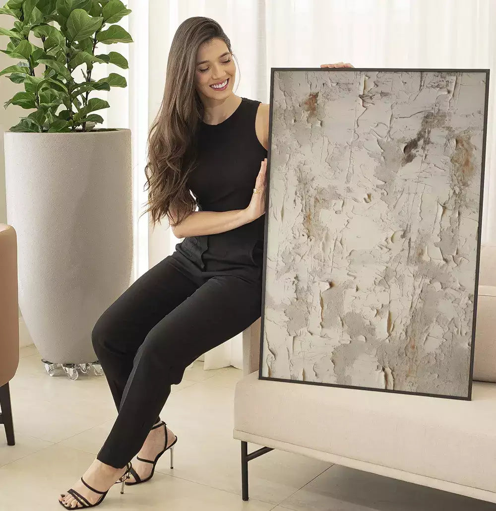 Quadro Decorativo Textura Estilo Gesso · foto 6