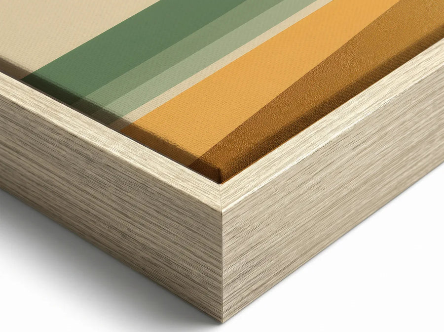 Canto de canvas flutuante com moldura crua