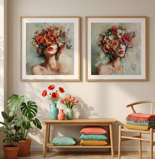 Kit Quadro Decorativo A Feminilidade Floresce