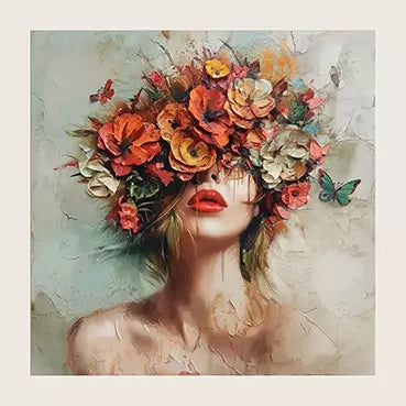 Kit Quadro Decorativo A Feminilidade Floresce · arte da peça 1 de 2