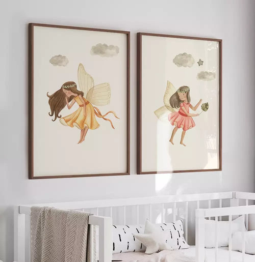 Kit Quadro Decorativo As Fadinhas Voadoras Quarto Meninas