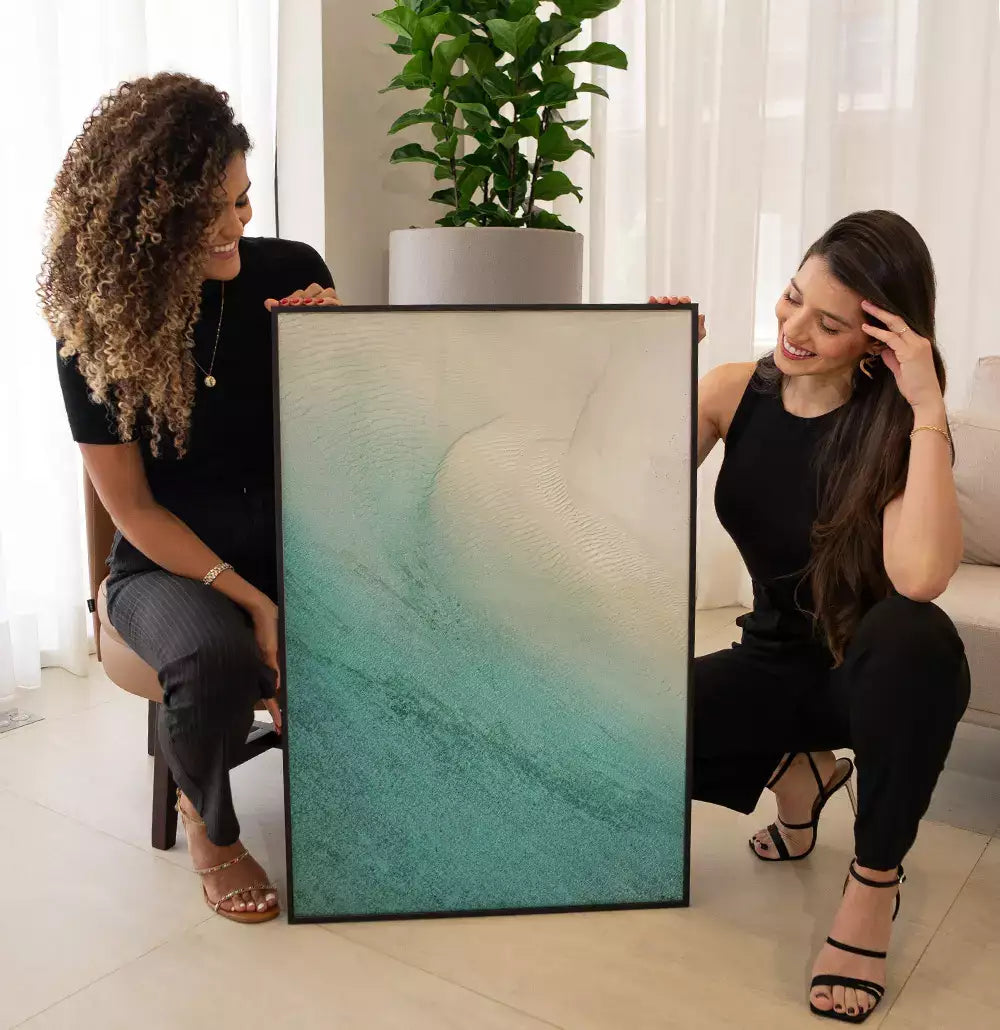 Quadro Decorativo Areia e Mar Fotografia Praia Vista de Cima · foto 3