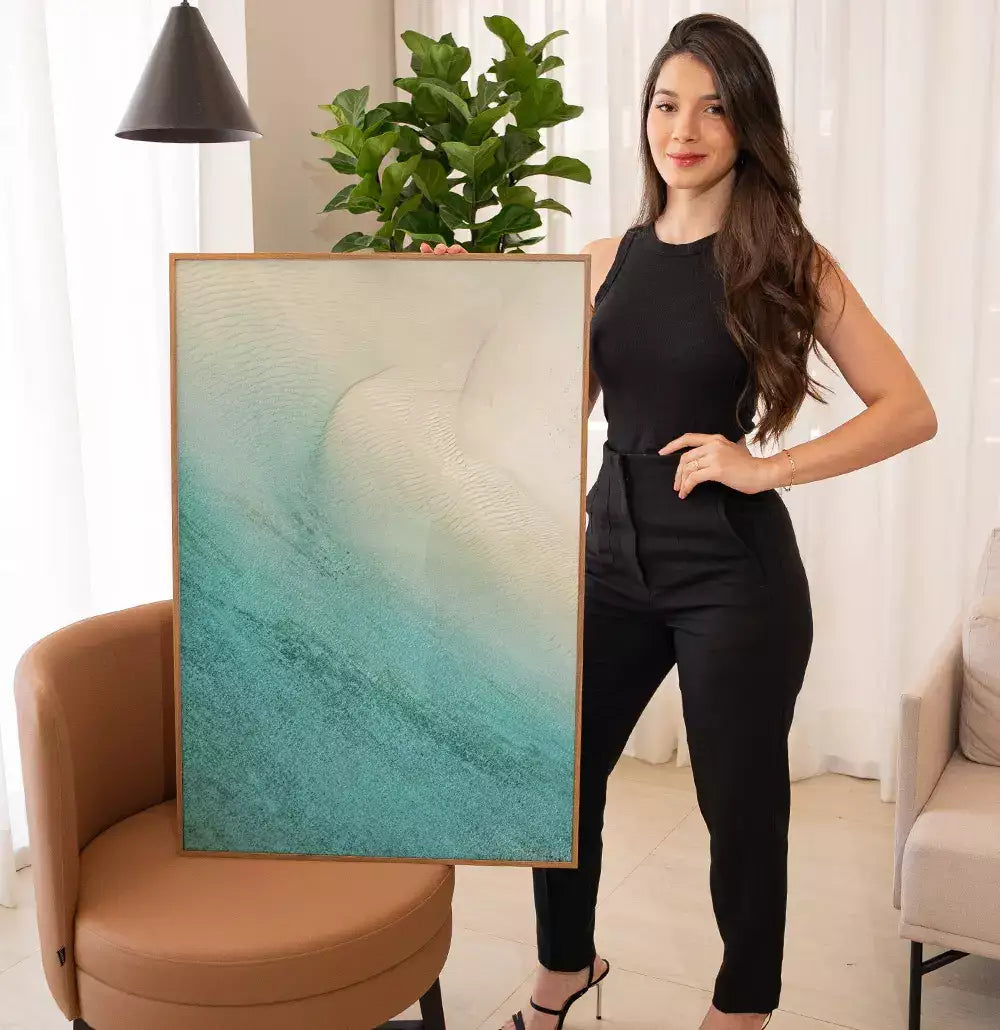 Quadro Decorativo Areia e Mar Fotografia Praia Vista de Cima · foto 4