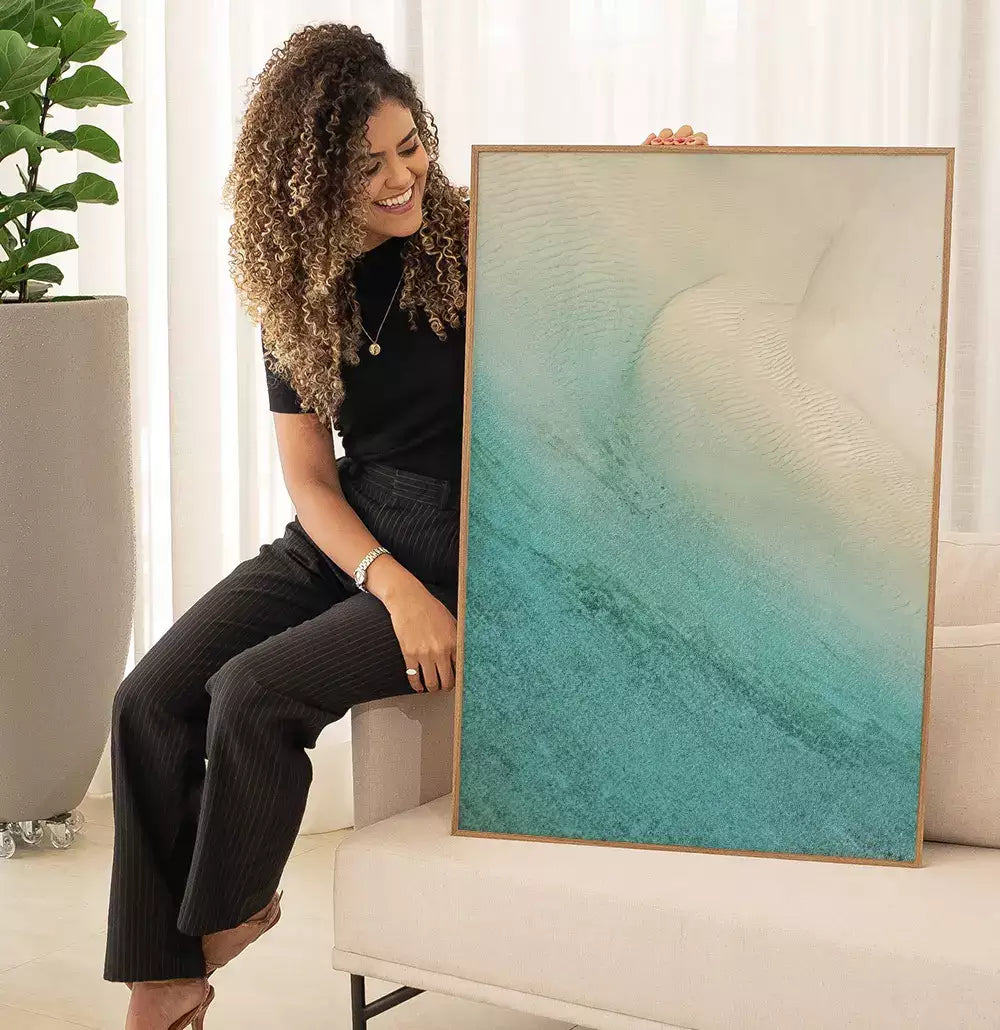 Quadro Decorativo Areia e Mar Fotografia Praia Vista de Cima · foto 5
