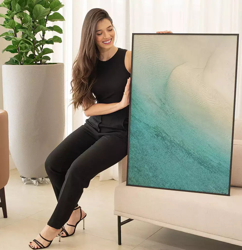 Quadro Decorativo Areia e Mar Fotografia Praia Vista de Cima · foto 6