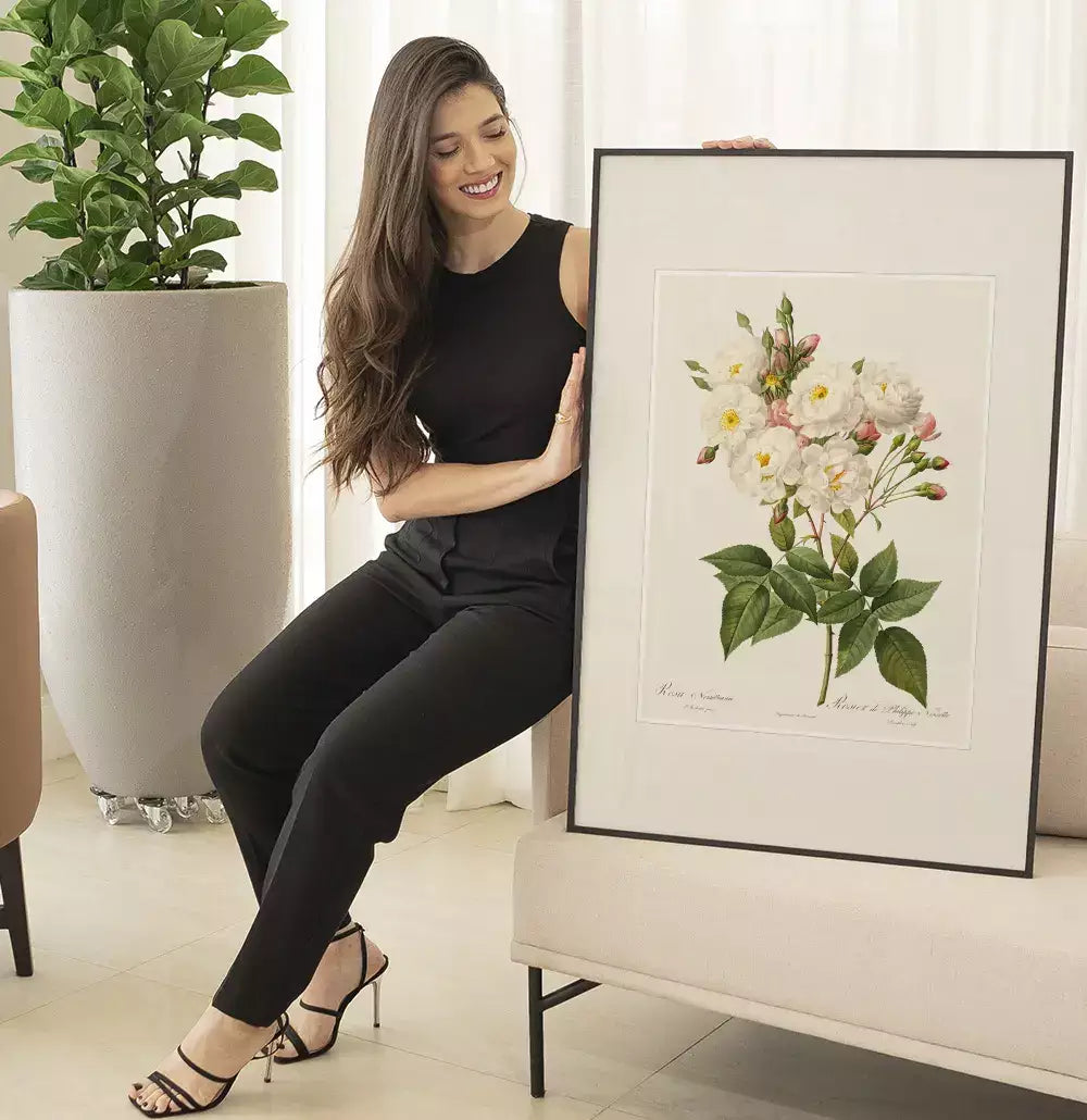 Quadro Decorativo Coleção Botanical Floral Rosas Noisettiana · foto 6