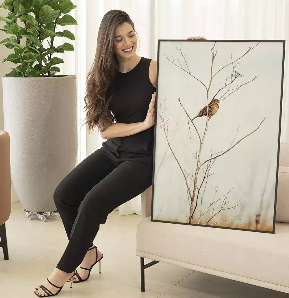 Quadro Decorativo Coleção Old Nature - Pássaro em Galho Seco · foto 6