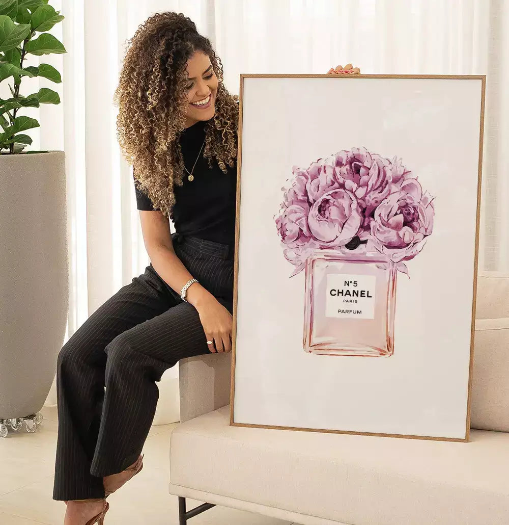 Quadro Decorativo Desenho Perfume Coco Chanel N5 Floral · foto 5