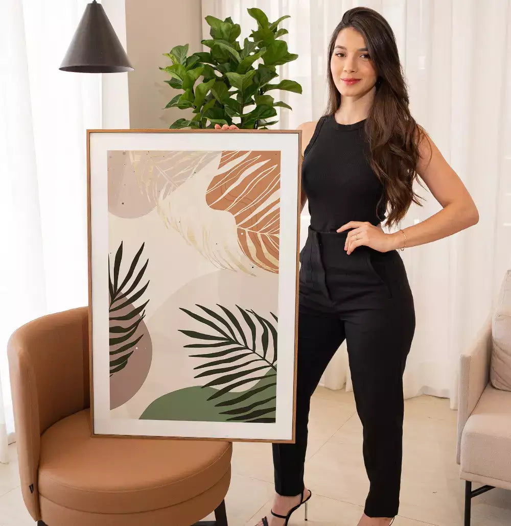 Quadro Decorativo Floral com Formas Orgânicas Escandinavo Tropical · foto 4