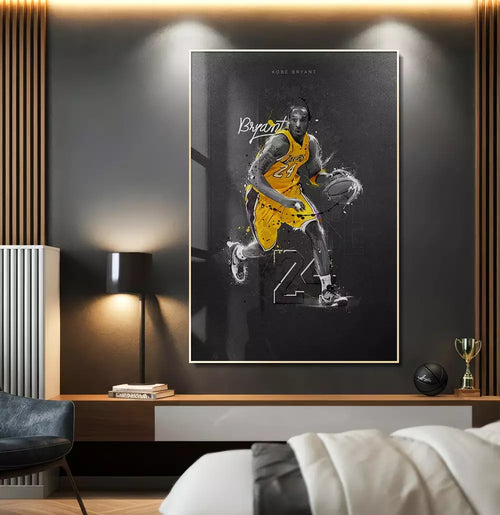 Quadro Decorativo Kobe Bryant Black - Coleção Lendas do Basquete