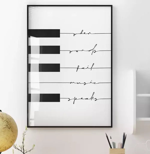 Quadro Decorativo Muretangular when Words Fail Music Speaks