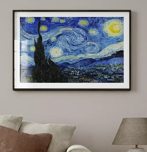 Quadro Decorativo Noite Estrelada Obra do Artista Van Gogh