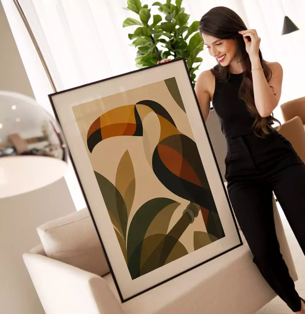 Quadro Decorativo O Tucano com Bico Dourado · foto 3