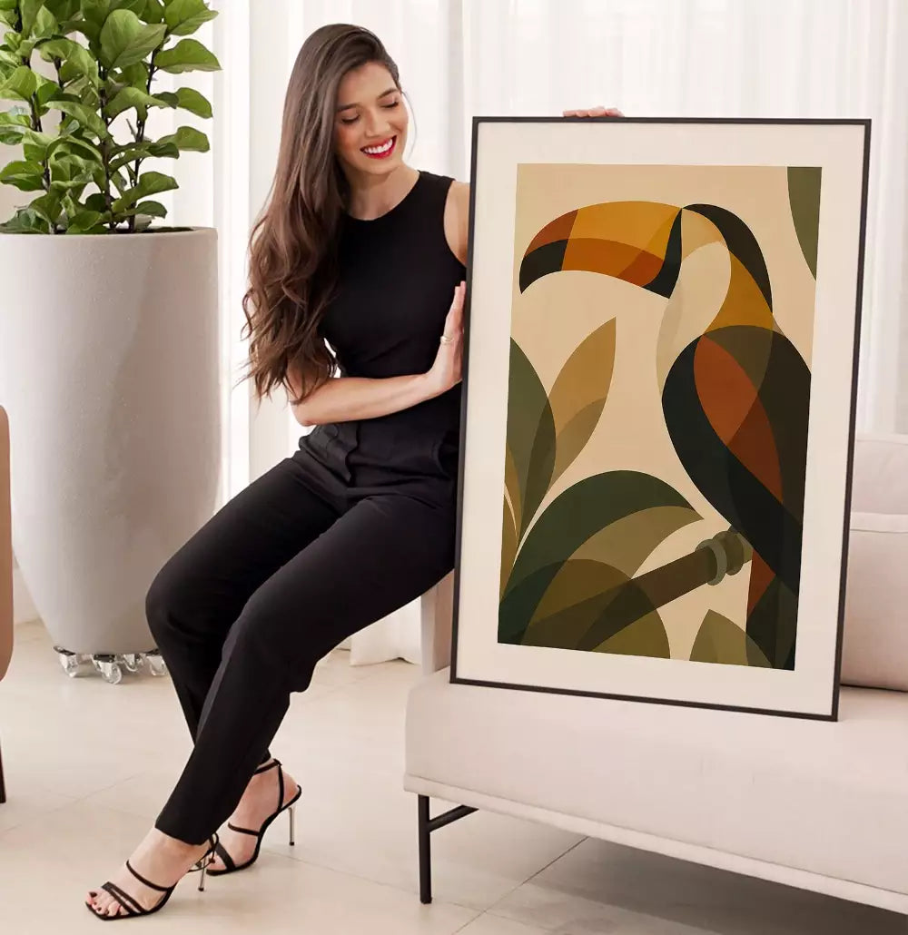 Quadro Decorativo O Tucano com Bico Dourado · foto 4