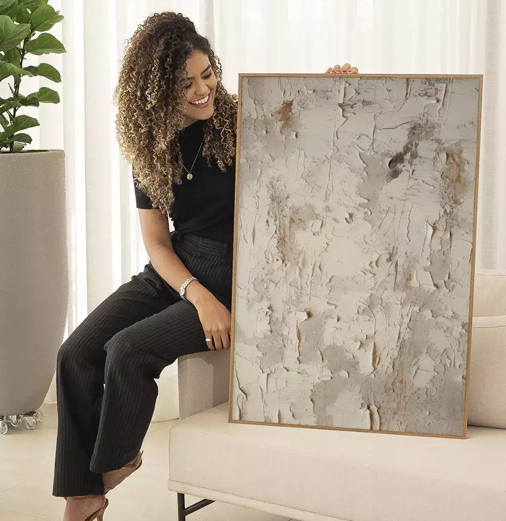 Quadro Decorativo Textura Estilo Gesso · foto 5